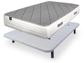 Cama completa 190x90 gris y blanca