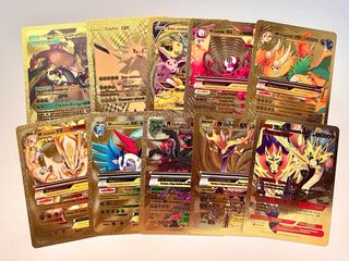 10 Cartas Pokémon Doradas Ash y Pikachu