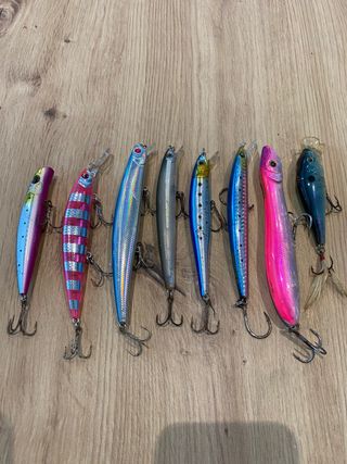 Lote 8 señuelos pesca depredadores