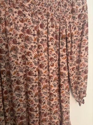 Vestido niña flores otoñal talla diez años