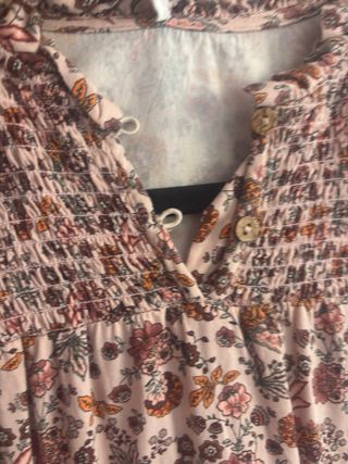 Vestido niña flores otoñal talla diez años