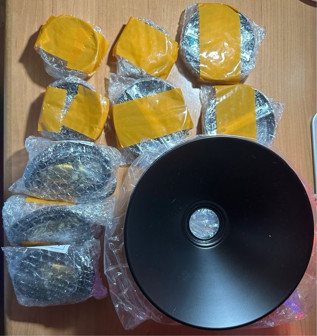 3 Lámparas Techo Negras Vintage