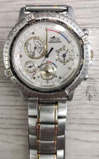 Reloj Lotus Cronógrafo Vintage Oro/Plata