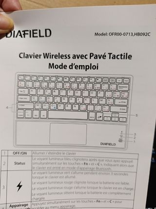 Teclado Bluetooth DIAFIELD Negro