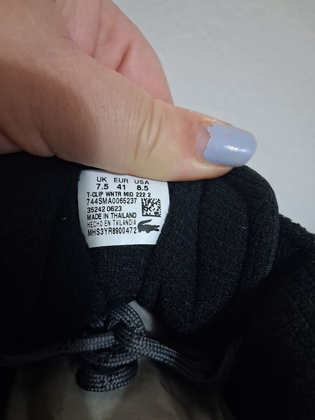 Botas Lacoste Talla 41 Negras
