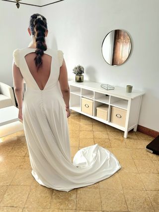 Vestido de Novia Blanca Miret + Capa Talla 42