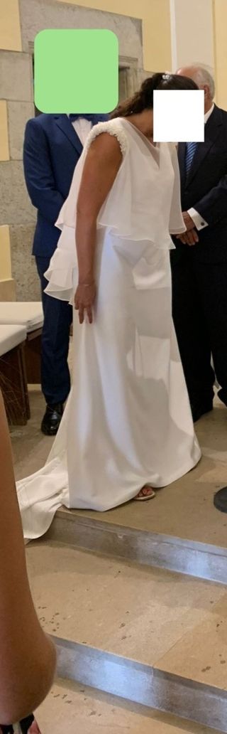 Vestido de Novia Blanca Miret + Capa Talla 42