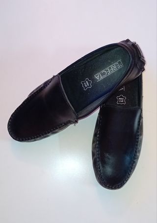 Mocasines de piel Perfecta negros