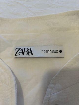 Cazadora Bomber Zara Blanca Talla S