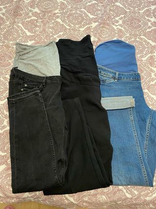 Pantalones premamá varias marcas y tipos. 