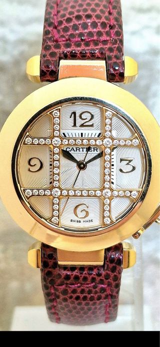 Reloj Cartier Pasha Oro y Morado