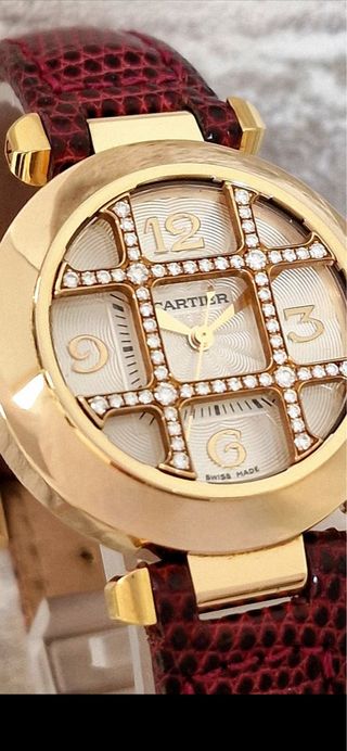Reloj Cartier Pasha Oro y Morado