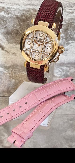 Reloj Cartier Pasha Oro y Morado