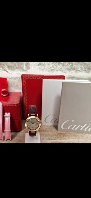 Reloj Cartier Pasha Oro y Morado