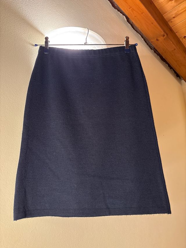 Gonna in lana blu
