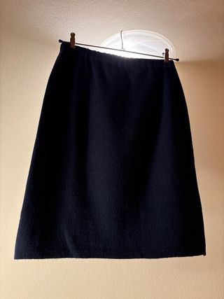 Gonna in lana blu