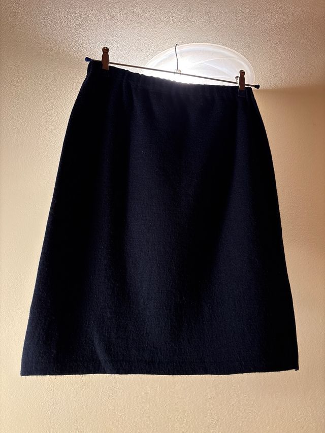 Gonna in lana blu
