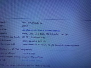 Portátil Asus i7 Negro