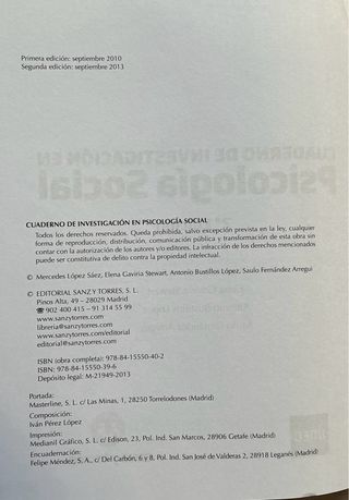 Introduccion a la psicologia social y Cuaderno Inv