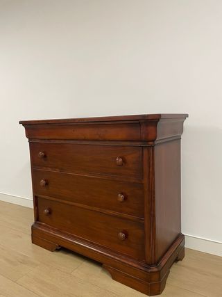 Cómoda de madera maciza con 3 cajones