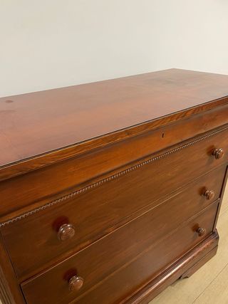 Cómoda de madera maciza con 3 cajones