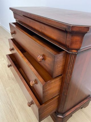 Cómoda de madera maciza con 3 cajones