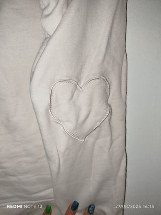 Felpa rosa antico con stampa LOVE