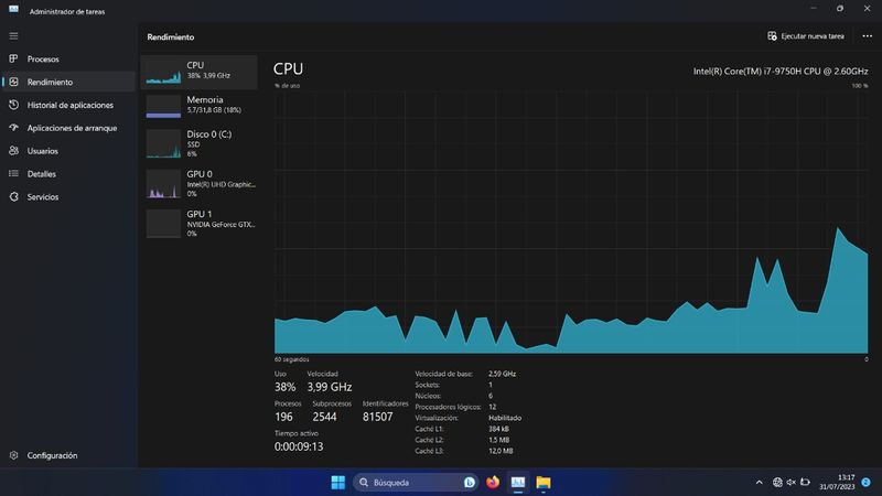 HP Gaming i7 32GB RAM 1TB SSD GTX 1650 afbeelding 7