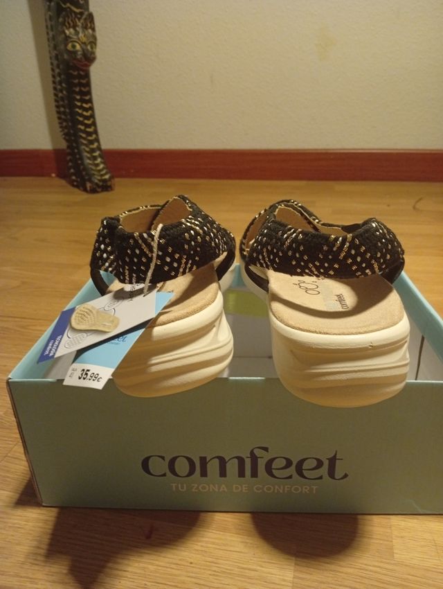 Sandalias Comfeet Negras Nuevas