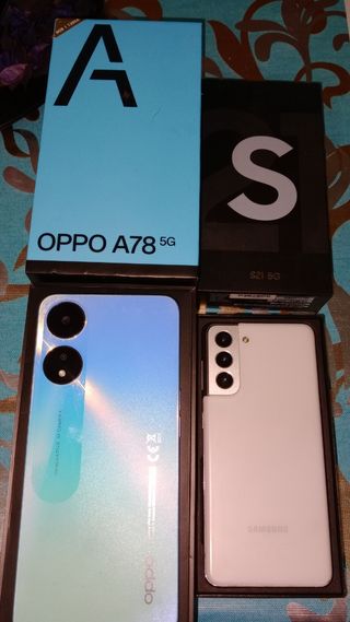 OPPO a 78 5g e Samsung Galaxy S21 5g