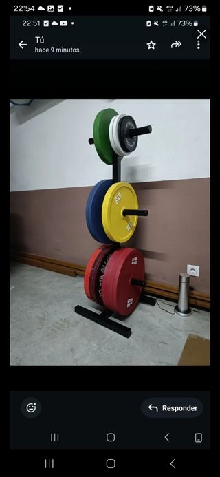 Soporte para discos pesas