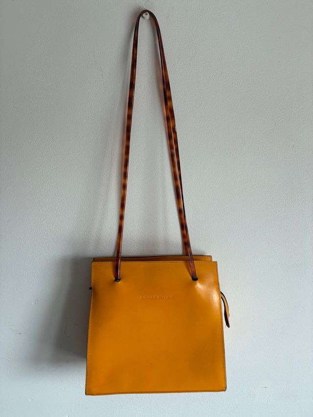 Bolso Amarillo con asas tipo carey