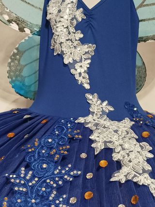 Tutú Ballet Profesional Niña Azul