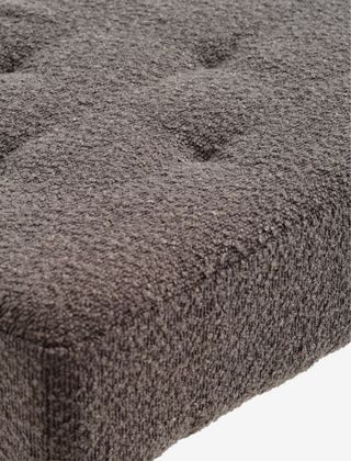 Banco tapizado beige y madera NUEVO