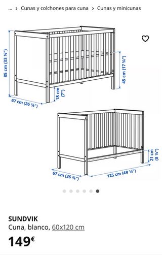 Cuna Ikea Sundvik