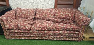 Sofá de 3 plazas estampado floral