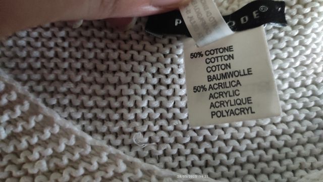 Cardigan corto PREMODA bianco con brillantini