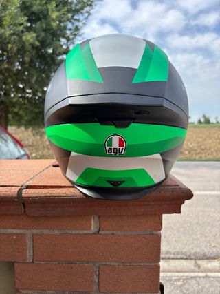 Casco AGV Nero, Verde e Bianco TG. ML 58 7 1/4