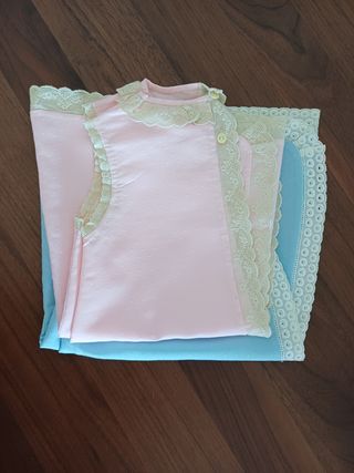 Vestidos bebé hecho a mano faldon bautizo