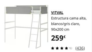 Cama alta IKEA Vitval
