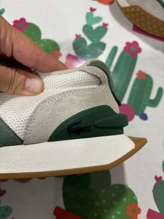 Zapatillas Lacoste Beige y Verde