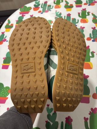 Zapatillas Lacoste Beige y Verde