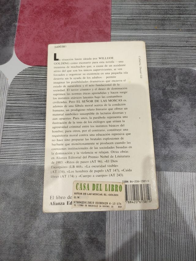 Libro El señor de las moscas William Golding
