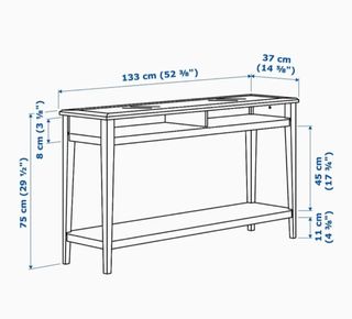 Mesa consola Ikea Liatorp blanca. 
