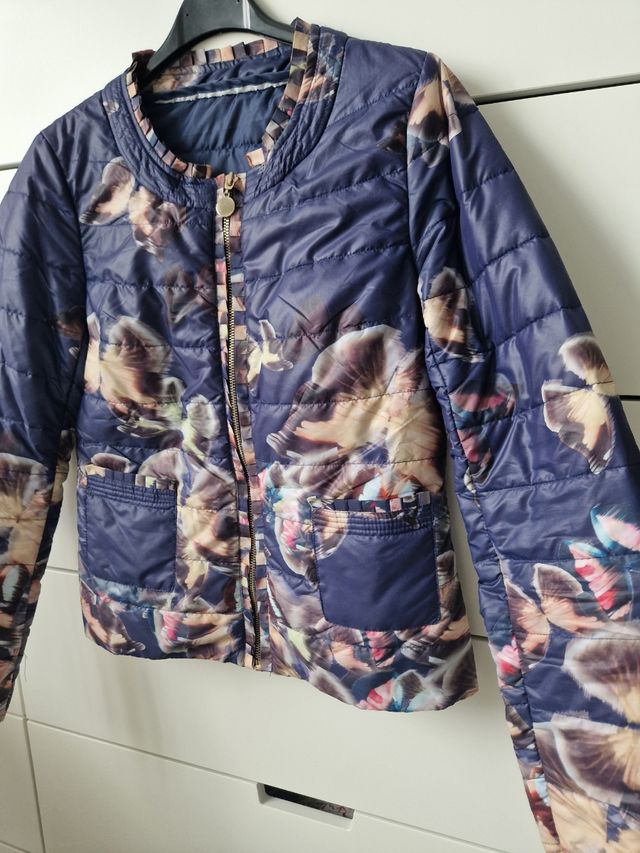 Giubbotto donna imbottito fantasia floreale