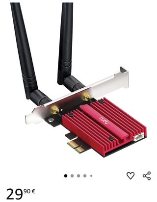 Tarjeta WiFi Cudy con Antenas