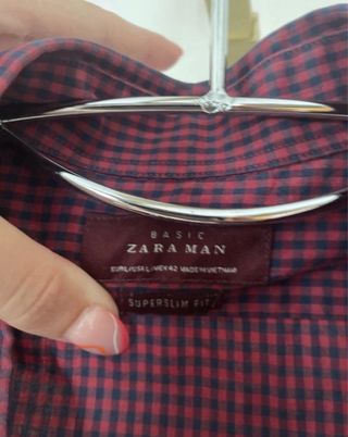 Camisa cuadros Zara Talla L