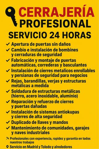 Aperturas, Cerraduras y Estructuras Metálicas