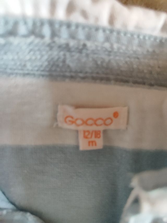 Polo Rayas Azul y Blanco Bebé 18 Meses