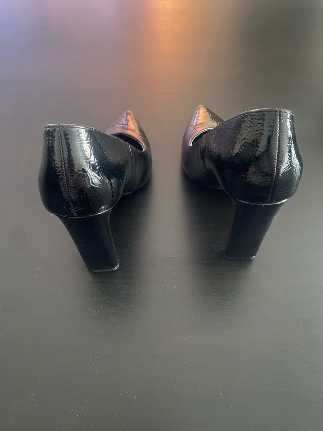 Sapato de salto alto preto Bershka